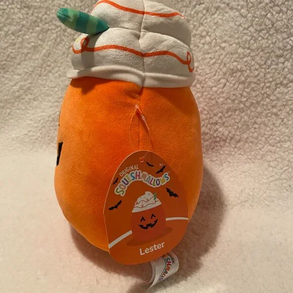 Squishmallow Lester 10” Pumpkin Latte Plush Stuffed Halloween Special Edition - Picture 6 of 11